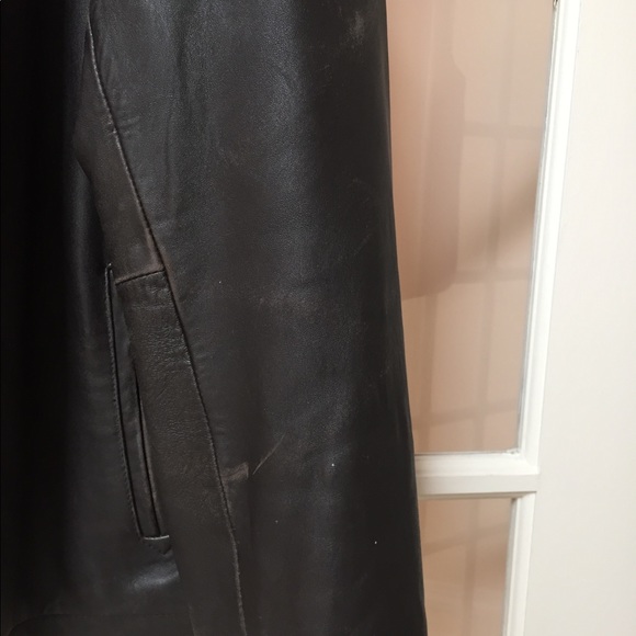 Men’s Calvin Klein Full Zip Leather Jacket - Picture 6 of 8